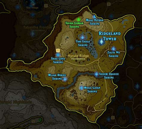 Locations in Breath of the Wild .